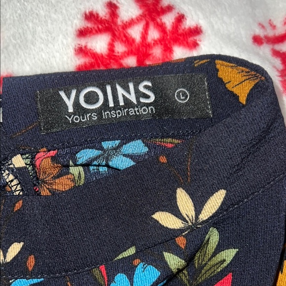 YOINS Black Floral Mini Dress - Picture 7 of 7